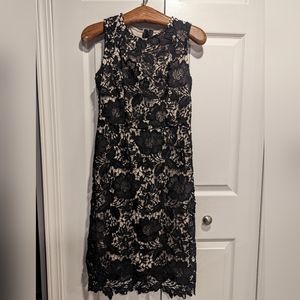 Beige by eci Women's Sleeveless Lace Dress Size 2